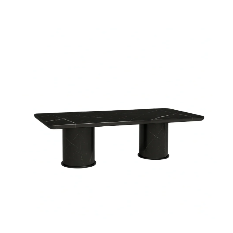 AVELTO Rectangular Black Marquina Dining Table Premium