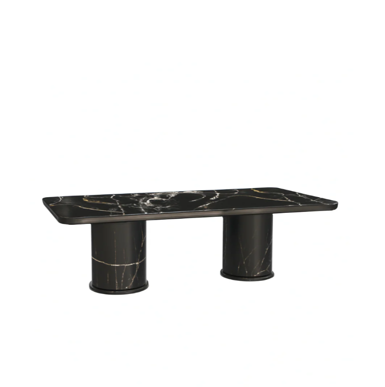 AVELTO Rectangular Laurent Black Dining Table Premium
