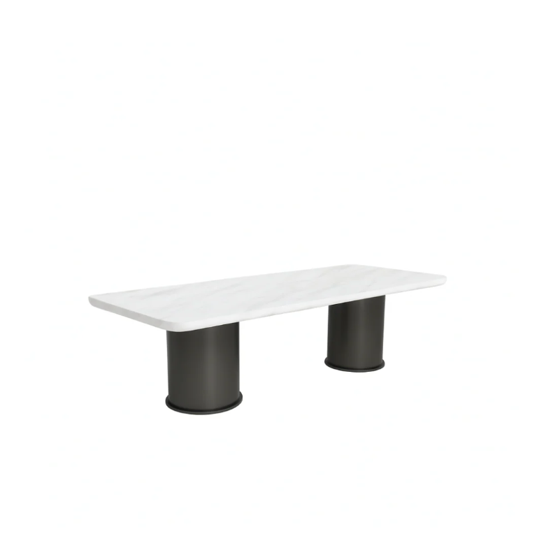 AVELTO Rectangular Volakas White Dining Table Premium