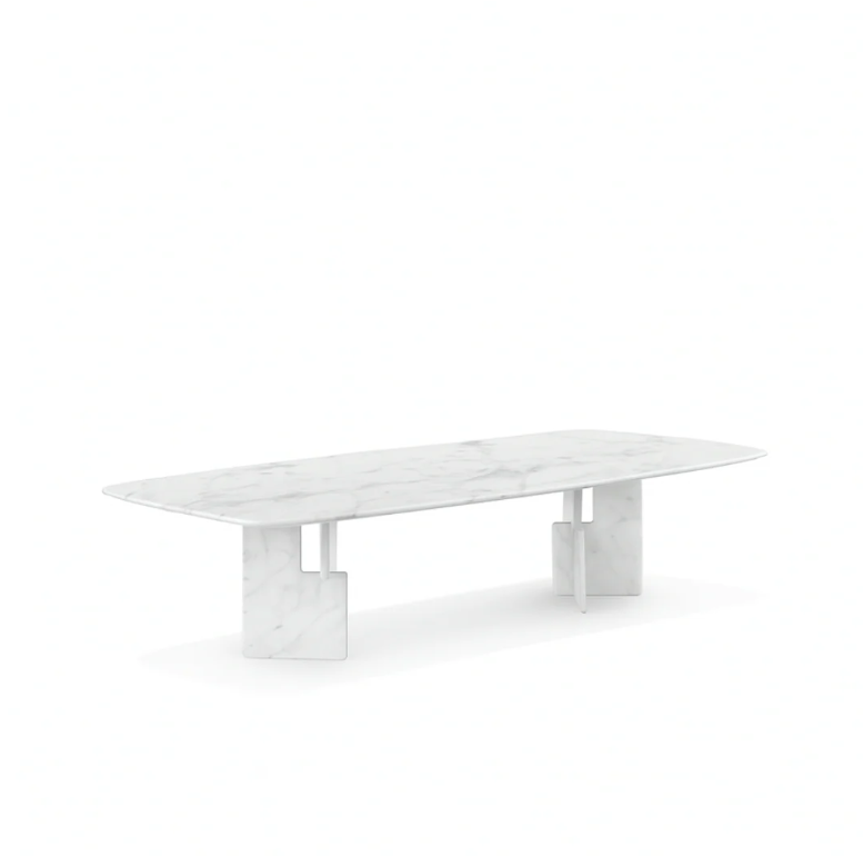 CELINO Rectangular Carrara Dining Table Premium