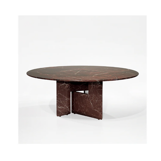 CELINO Round Rosso Levanto Dining Table Premium