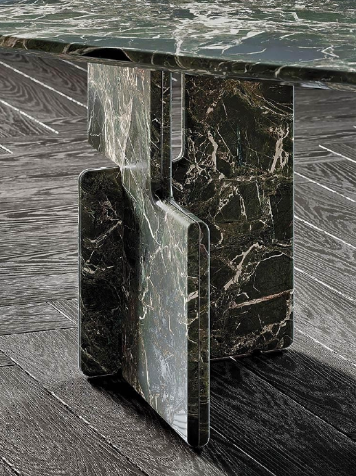 CELINO Rectangular Verde Lepanto Dining Table Premium