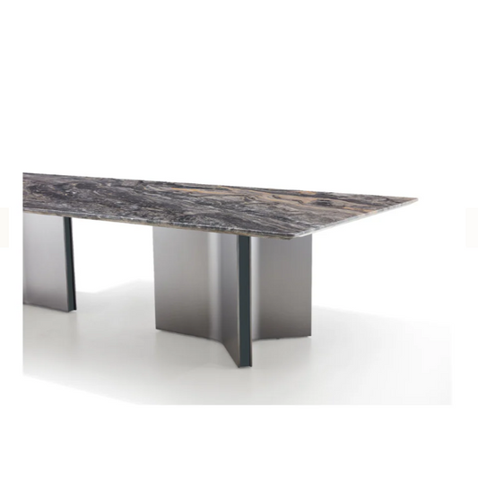 LORINI Rectangular Grigio Orobico Dining Table Premium
