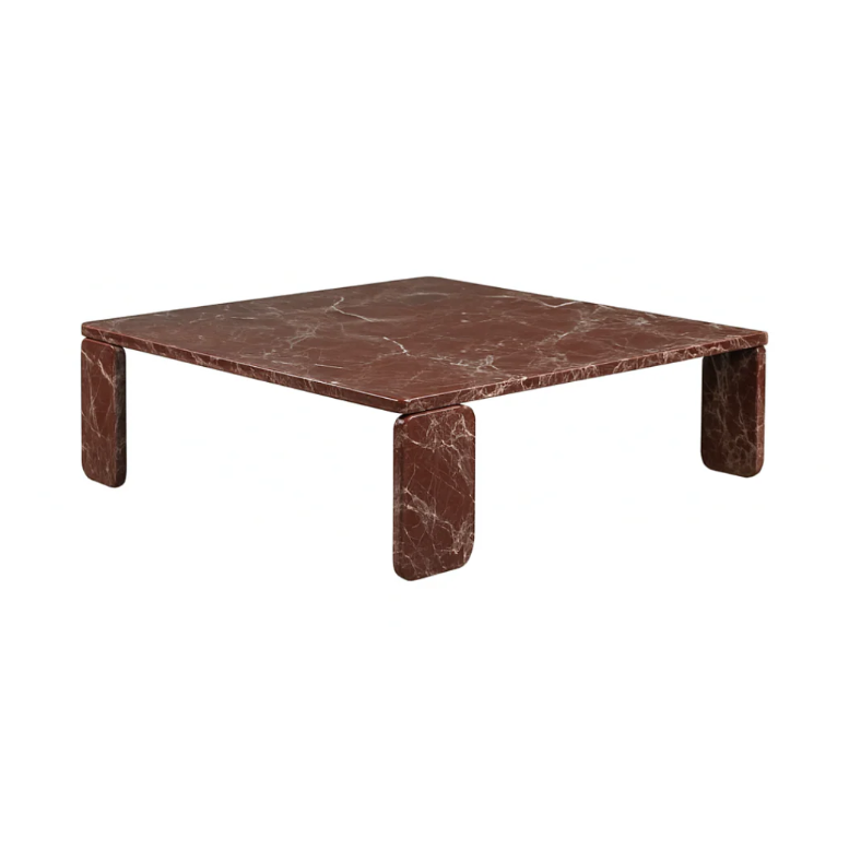 MONARQUE Square Rosso Levento Coffee Table Premium