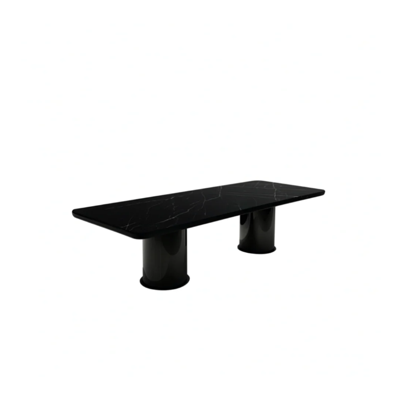 AVELTO Rectangular Black Marquina Dining Table Premium