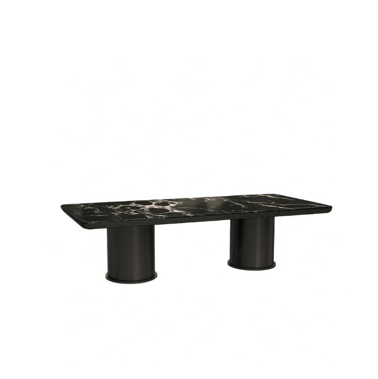 AVELTO Rectangular Black Rose Dining Table Classic