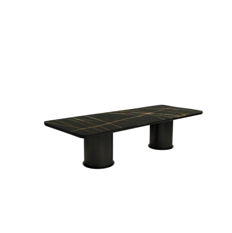 AVELTO Rectangular Italy Black Dining Table Premium