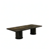 AVELTO Rectangular Platinum Diamond Dining Table Premium