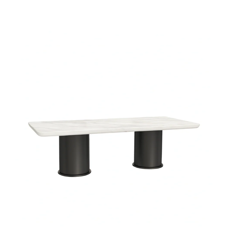 AVELTO Rectangular Volakas White Dining Table Premium