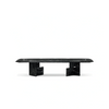 CELINO Rectangular Black Elm Veneer Dining Table Premium