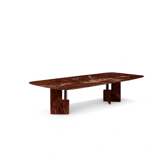 CELINO Rectangular Rosso Levanto Dining Table Premium