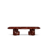 CELINO Rectangular Rosso Levanto Dining Table Premium