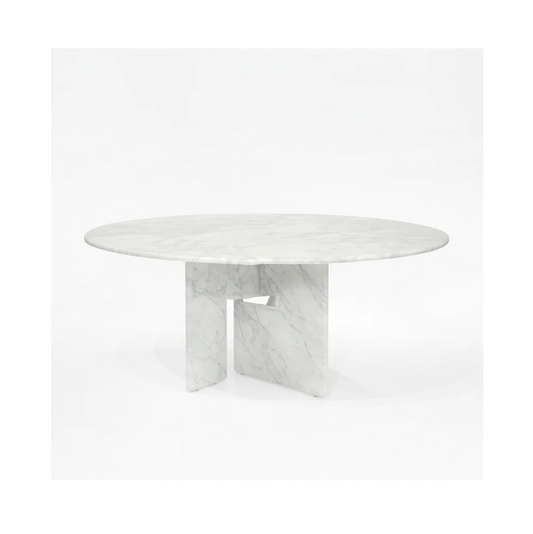 CELINO Round Carrara Dining Table Premium