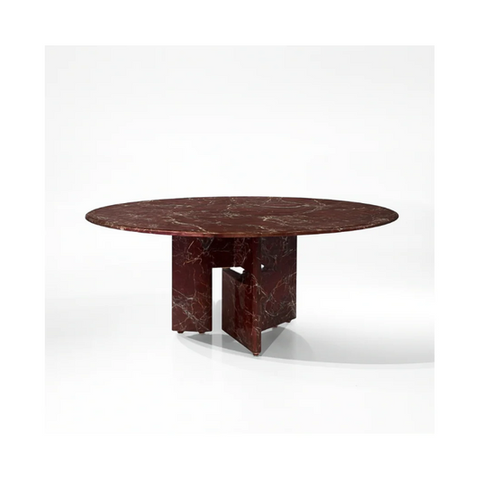 CELINO Round Rosso Levanto Dining Table Premium