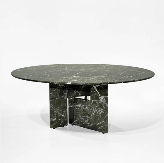 CELINO Round Verde Lepanto Dining Table Premium