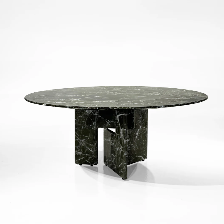 CELINO Round Verde Lepanto Dining Table Premium