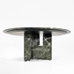 CELINO Round Verde Lepanto Dining Table Premium