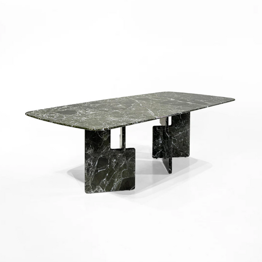 CELINO Rectangular Verde Lepanto Dining Table Premium