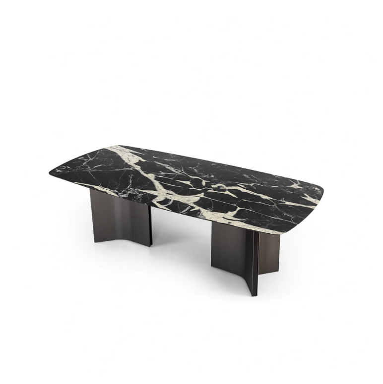 LORINI Rectangular Bvlgari Black Dining Table Classic