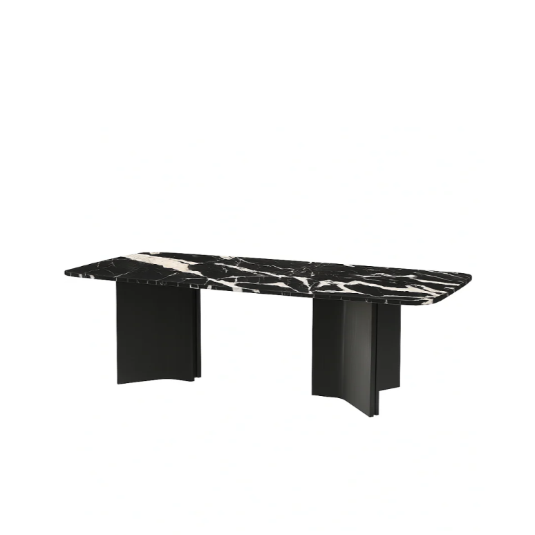 LORINI Rectangular Bvlgari Black Dining Table Classic