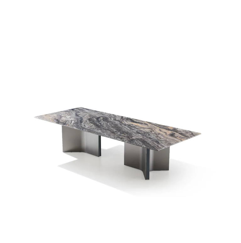 LORINI Rectangular Grigio Orobico Dining Table Premium