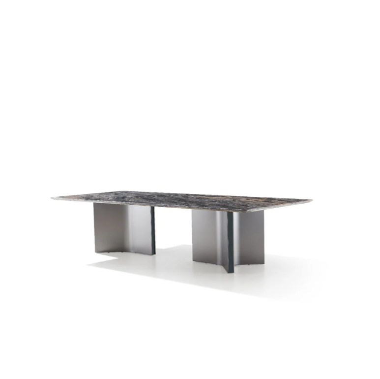 LORINI Rectangular Grigio Orobico Dining Table Premium