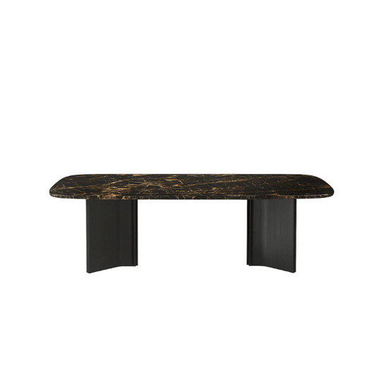 LORINI Rectangular Italy Black Dining Table Classic