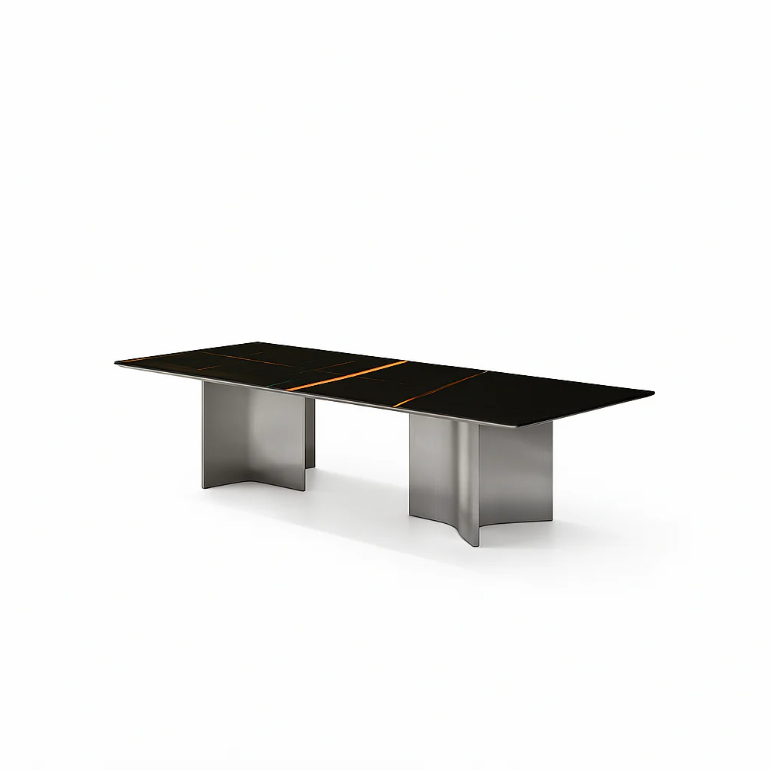 LORINI Rectangular Laurent Black Dining Table Premium