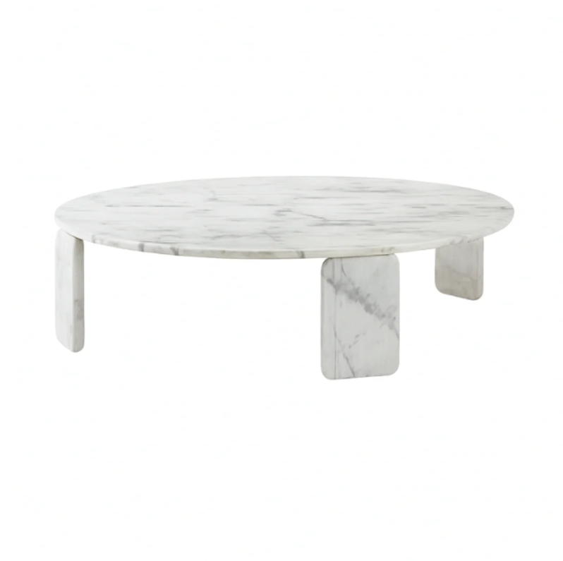 MONARQUE Round Carrara Coffee Table Premium