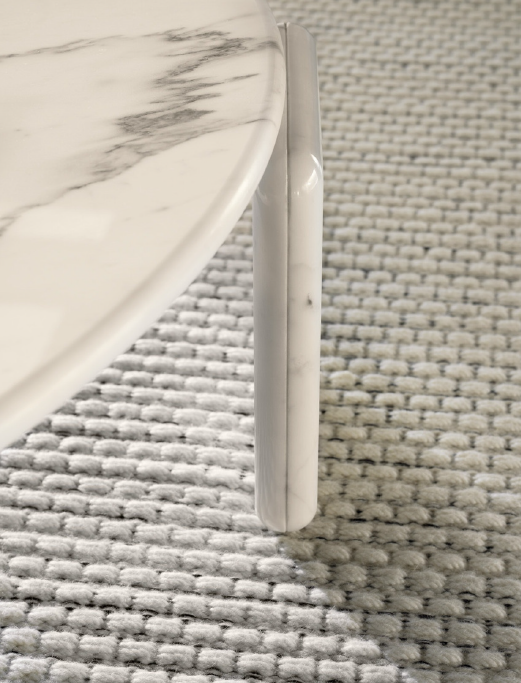 MONARQUE Round Carrara Coffee Table Premium