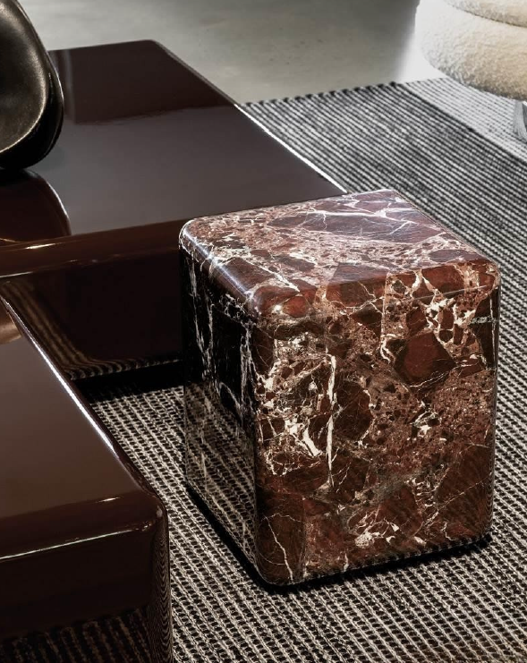 ZAHA Rosso Levanto Side Table Premium